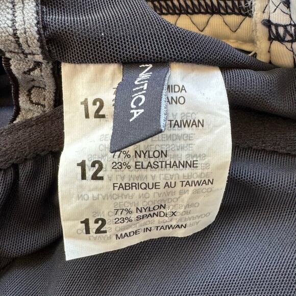 Nautica Swim Top Women’s Size 12 Navy Blue Beach Pool Cruise Vacation - Picture 6 of 9